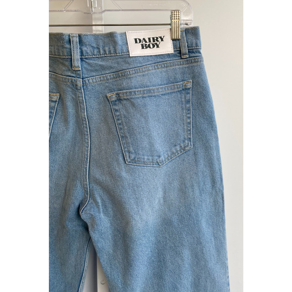 Dairy boy Relaxed Straight Leg Denim - Light Wash size 30. Slouchy denim grunge - Picture 8 of 10